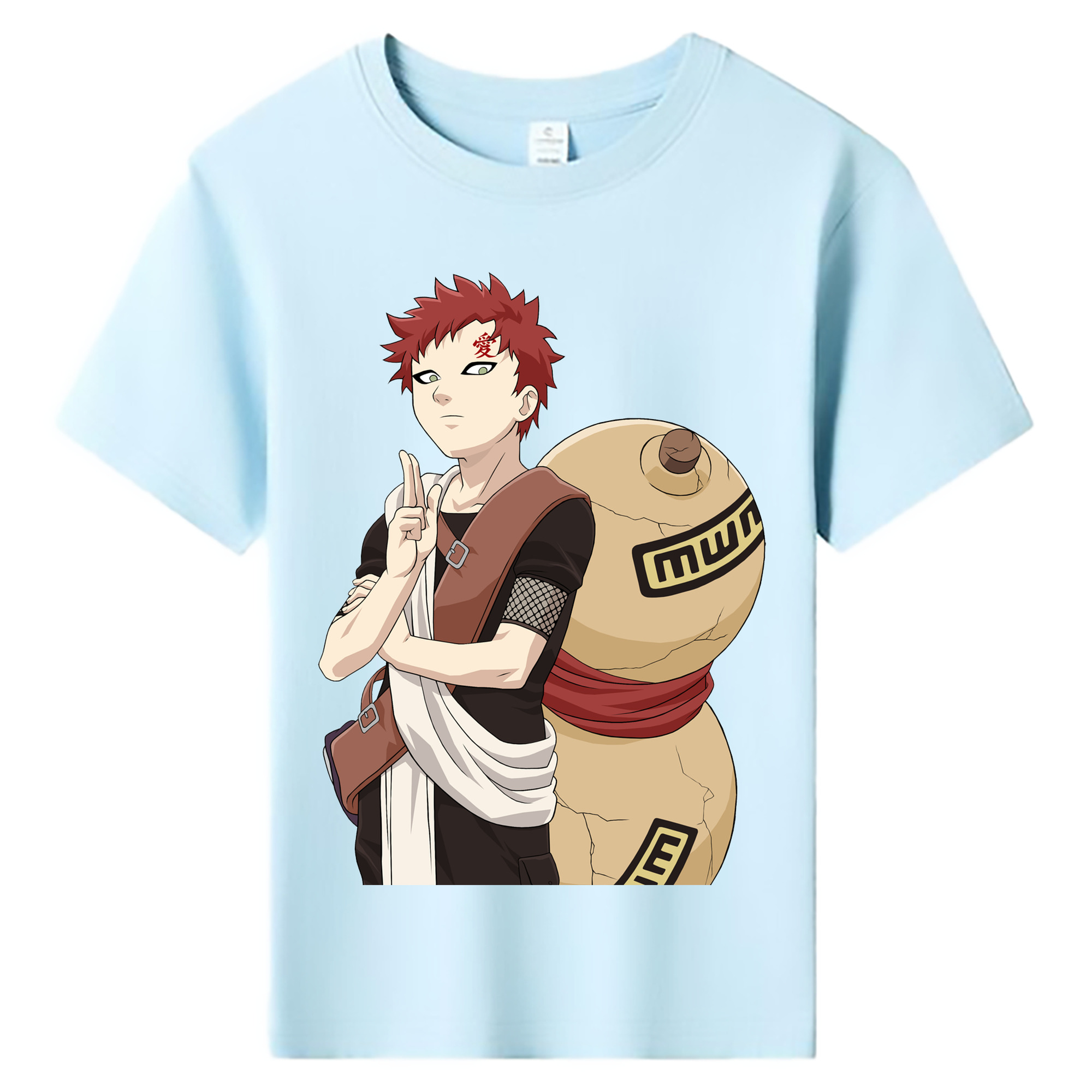 （画像用） NARUTO -ナルト- ガアラ Gaara 綿100％キッズTシャツ（フロントプリント）